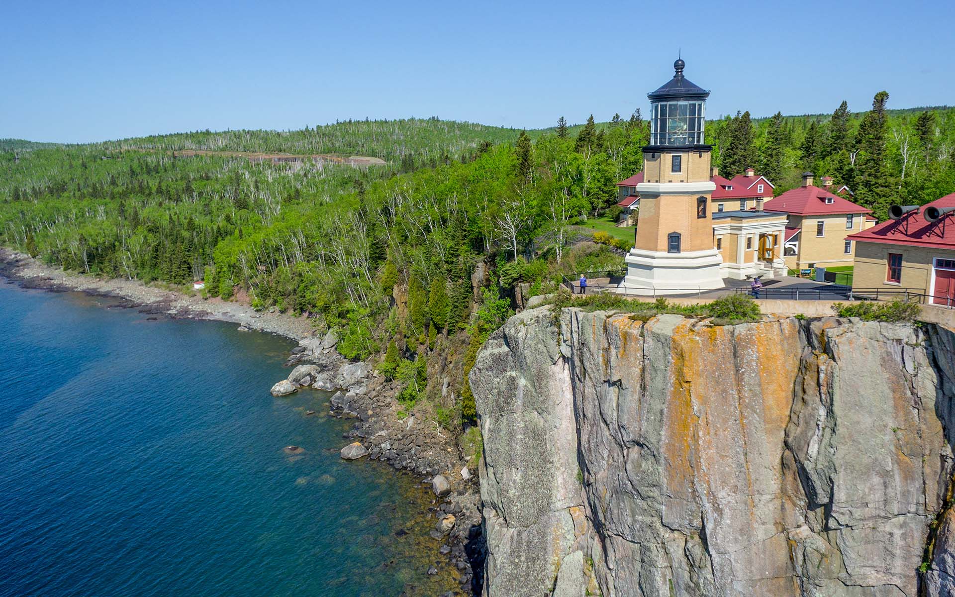 Howey & Associates Insurance - Aerial View of Split Rock Lighthouse on a Sunny Day